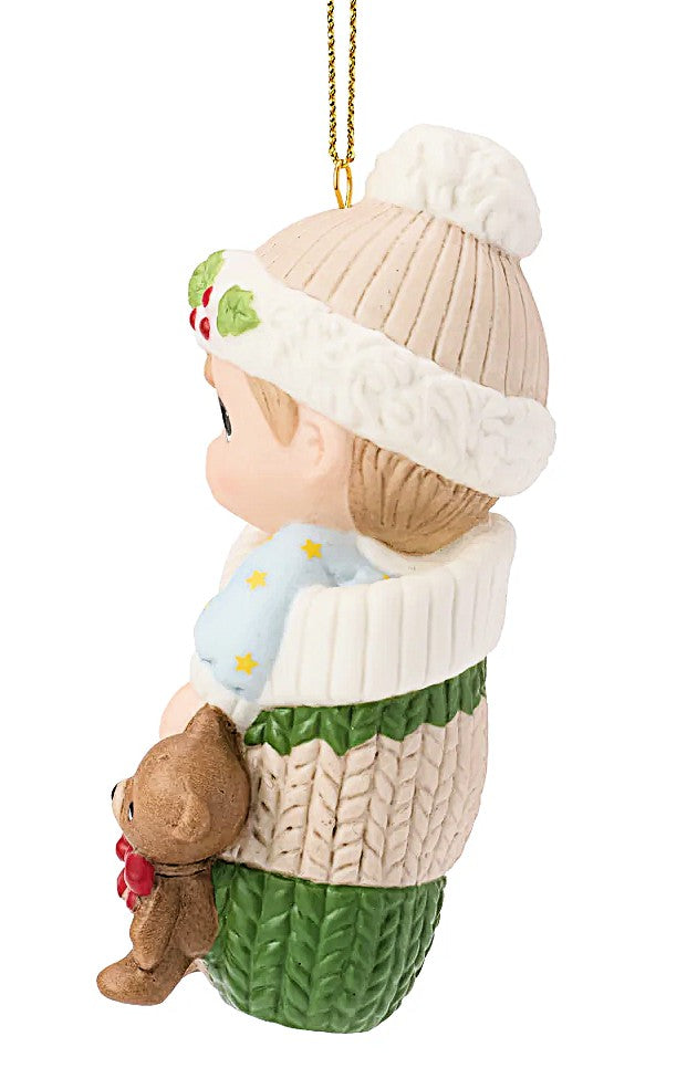Precious Moments 2026 Baby 1st Christmas Boy Ornament