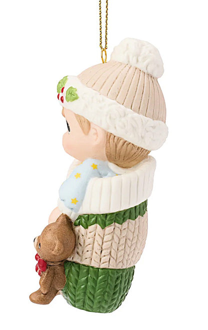 Precious Moments 2026 Baby 1st Christmas Boy Ornament