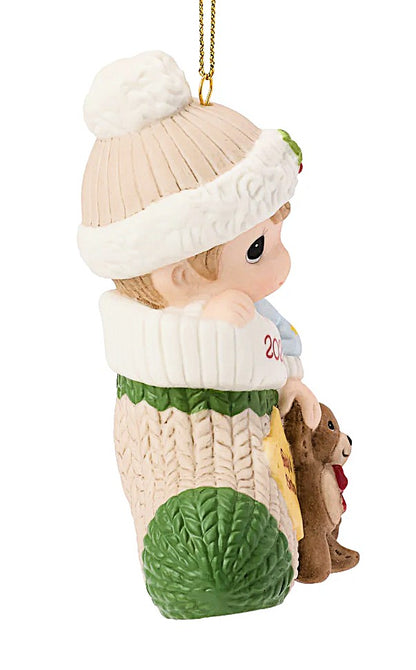 Precious Moments 2026 Baby 1st Christmas Boy Ornament