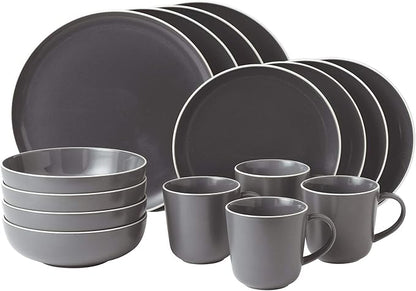 Gordon Ramsay 16-Piece Bread Street Dinnerware Set, Slate by Royal Doulton