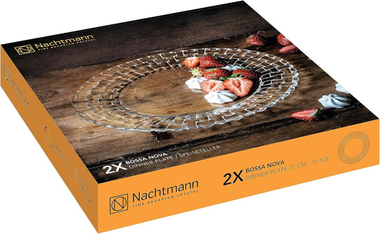 Bossa Nova 2 Platters Crystal 32cm made in Germany by Nachtmann
