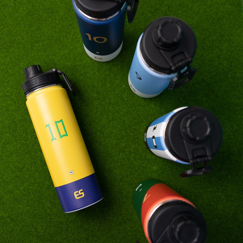 Neymar Water Bottle 2 piece set Stainless Steel Insulated 22-oz = 10.5"tall + 14-oz = 7"tall