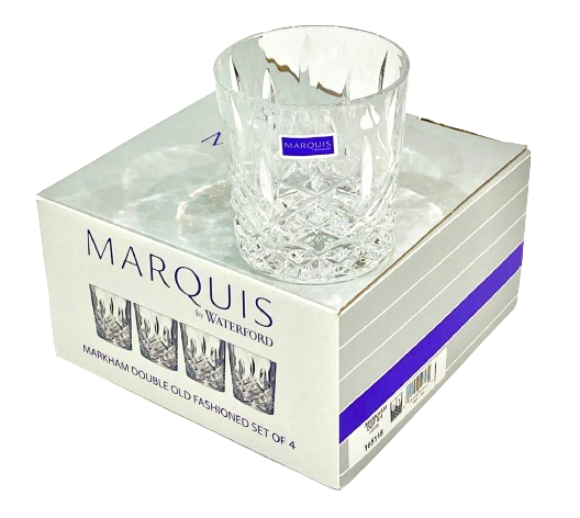 Waterford Markham Double Old Fashion 4 piece set Crystal 340ML = 11.5-OZ Marquis Collection