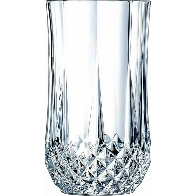 Longchamp Crystal Hi Ball Set of 4 Tumblers,  12-oz = 36-cl  made in France by Cristal D'Arques