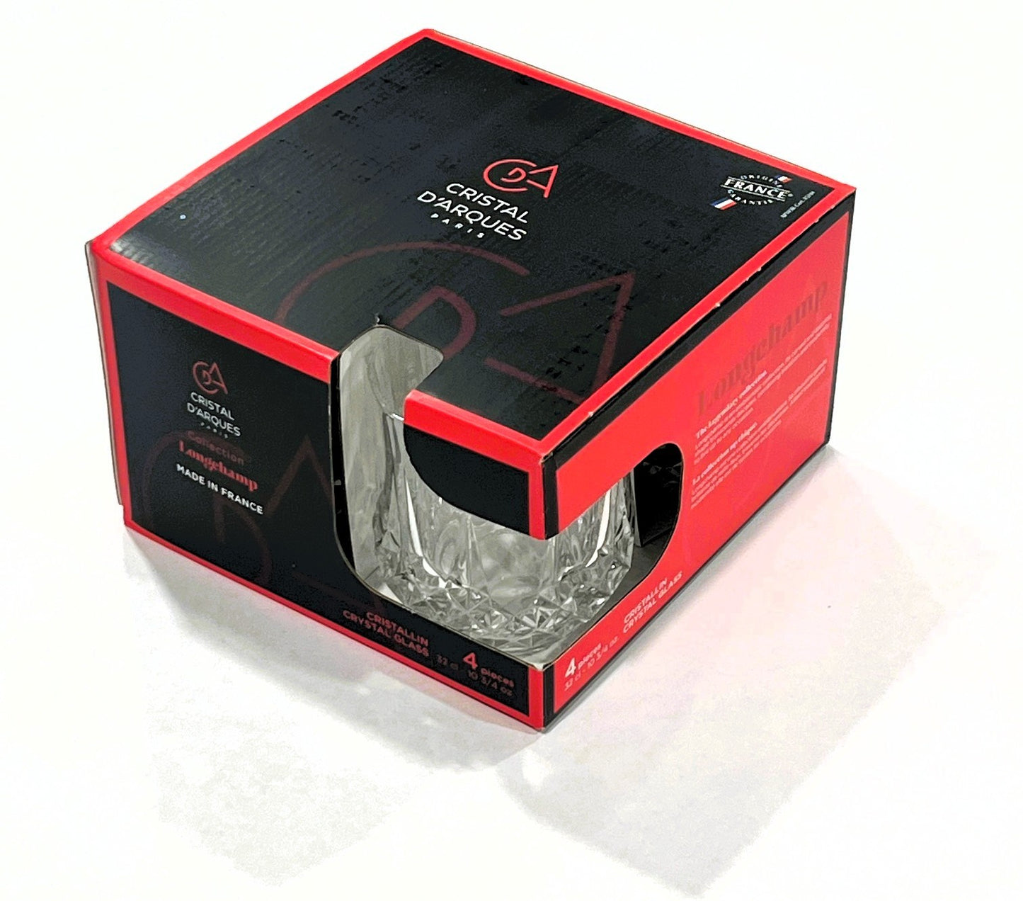 Cristal D'Arques Diamax 10 3/4oz Double Old Fasshioned Set 4