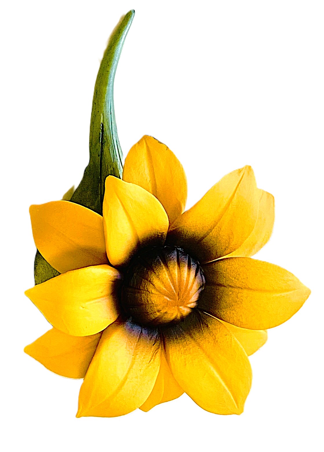 Capodimonte SunFlower Porcelain Flower Hand Painted and hand Made in ITALY