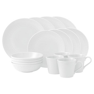 Royal Doulton 16-Piece Dinner Set Maze White by Gordon Ramsay - Royal Gift