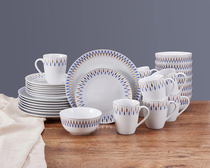 Mikasa Starburst 32 Piece Dinner Set Porcelain
