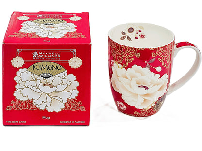 Maxwell & Williams Kimono Mug Red 400-ml Dishwasher and Microwave Safe