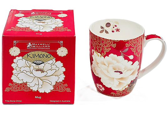 Maxwell & Williams Kimono Mug Red 400-ml Dishwasher and Microwave Safe