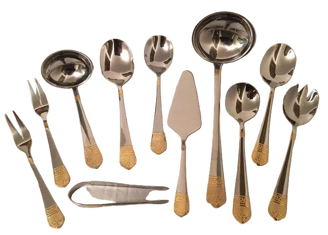 Carl Weill Venus Gold 78-Piece set & case 18/10 Stainless Steel Service for 12 People