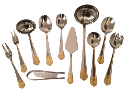 Carl Weill Venus Gold 78-Piece set & case 18/10 Stainless Steel Service for 12 People