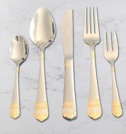 Carl Weill Venus Gold 78-Piece set & case 18/10 Stainless Steel Service for 12 People