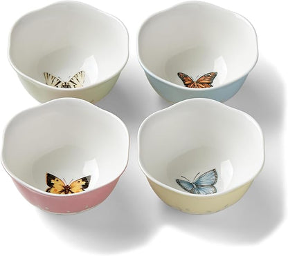 Lenox Butterfly Meadow 4-Piece Dessert Bowl Set Porcelain