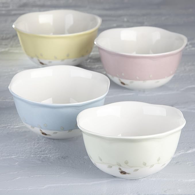 Lenox Butterfly Meadow 4-Piece Dessert Bowl Set Porcelain