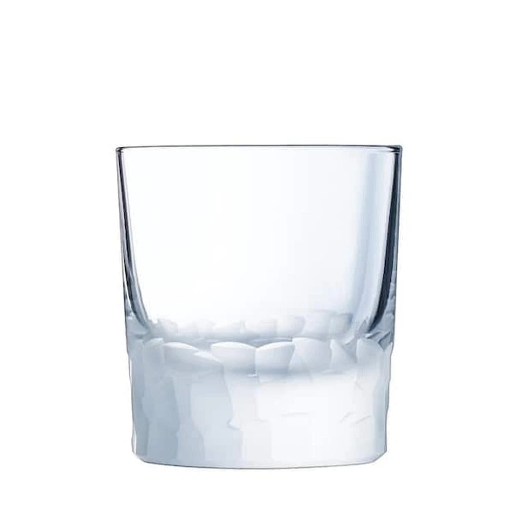 Double Old Fashion 4 Whiskey Glasses By Cristal D'arques Intuition France Frosted Etching Crystal 10.75-OZ set of 4