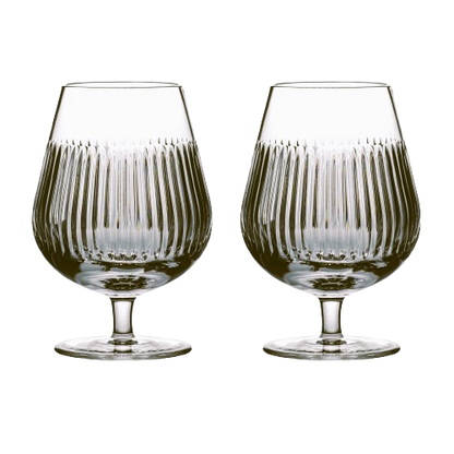 Waterford Connoisseur Aras Brandy Balloon Glasses Set of 2 Crystal 17-OZ = 510-ML