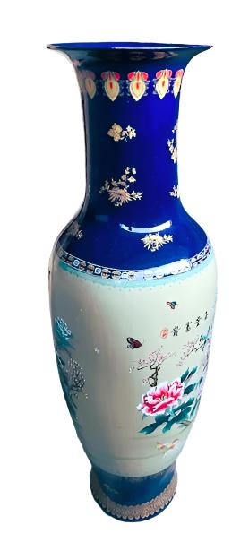 Cobalt Vase Porcelain 48"tall Floral