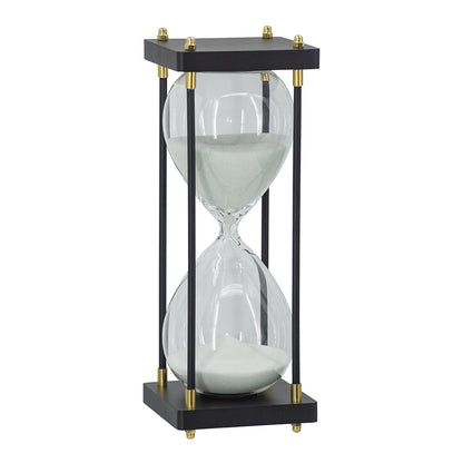 Hourglass Black & White 12"tall X 4.3"wide X 4.3"deep