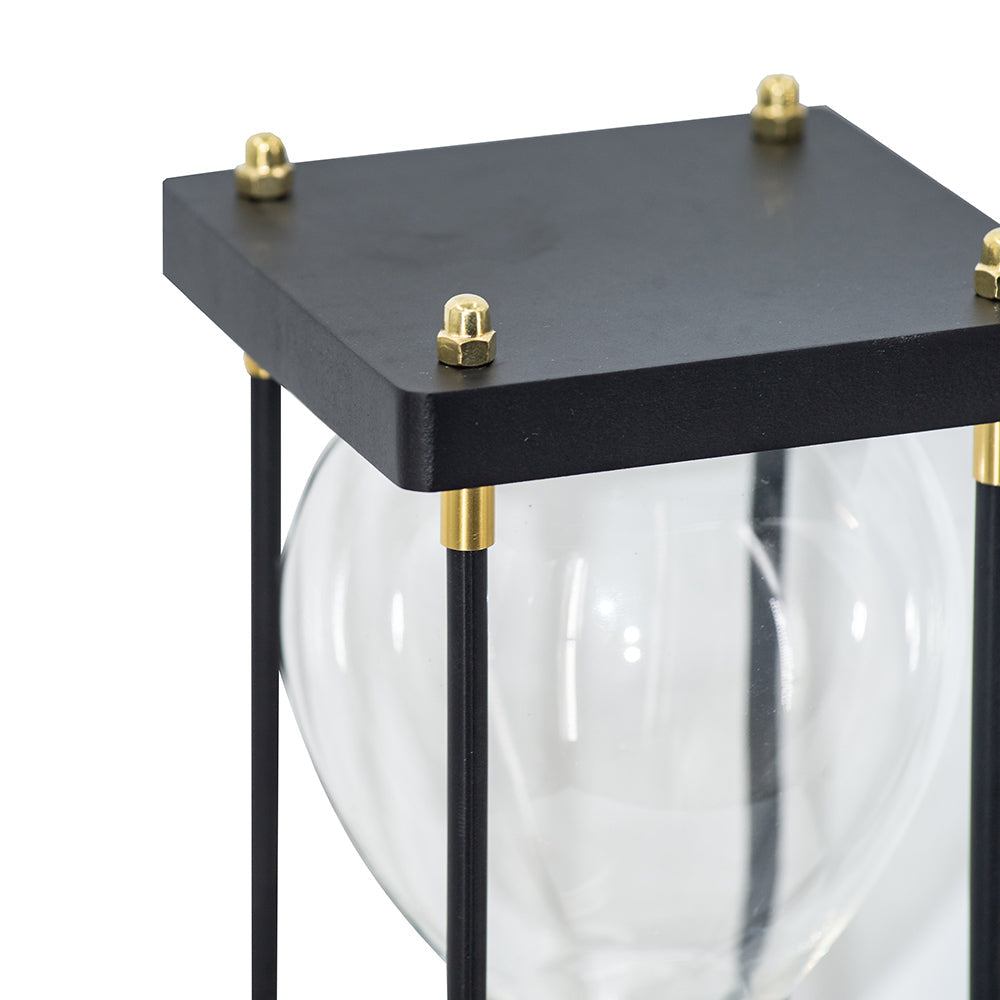 Hourglass Black & White 12"tall X 4.3"wide X 4.3"deep