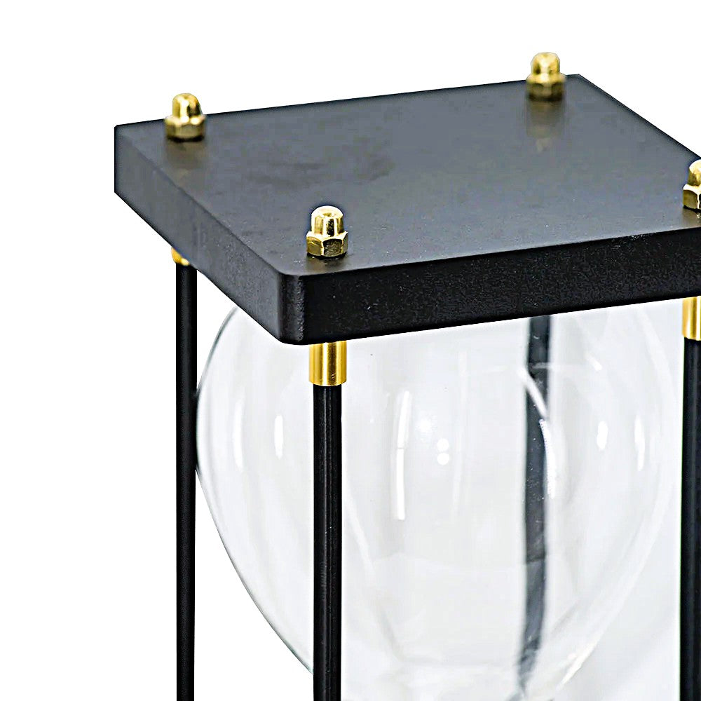 Hourglass 30-minute Papin Black & Tan 10"tall X 4"wide X 4"deep