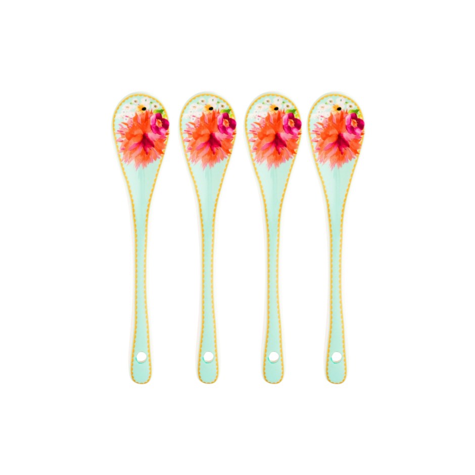 Tea spoons Dahlia Sky By Maxwell & Williams set of 4
