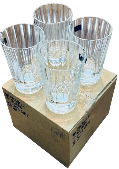 Cristal D'Arques Macassar High Ball Crystal Set 4 Tumblers 12-OZ