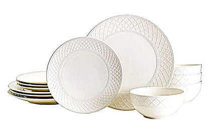 Mikasa Napa Countryside 12 Piece White Dinnerware Set