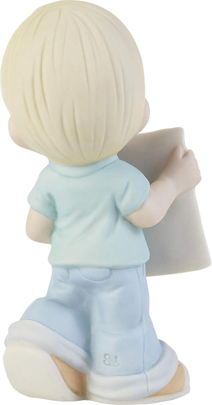Precious Moments Motherday 'Mom you deserve the world' Boy Holding world map