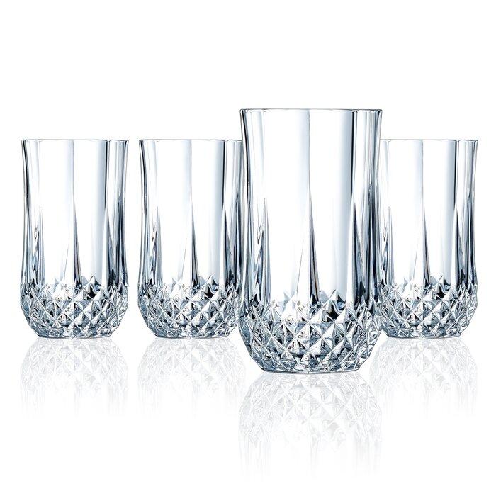 Longchamp Hi Ball Tumblers 12-Oz = 36cl, Set of 4Cristal D'Arques Collection 36cl.