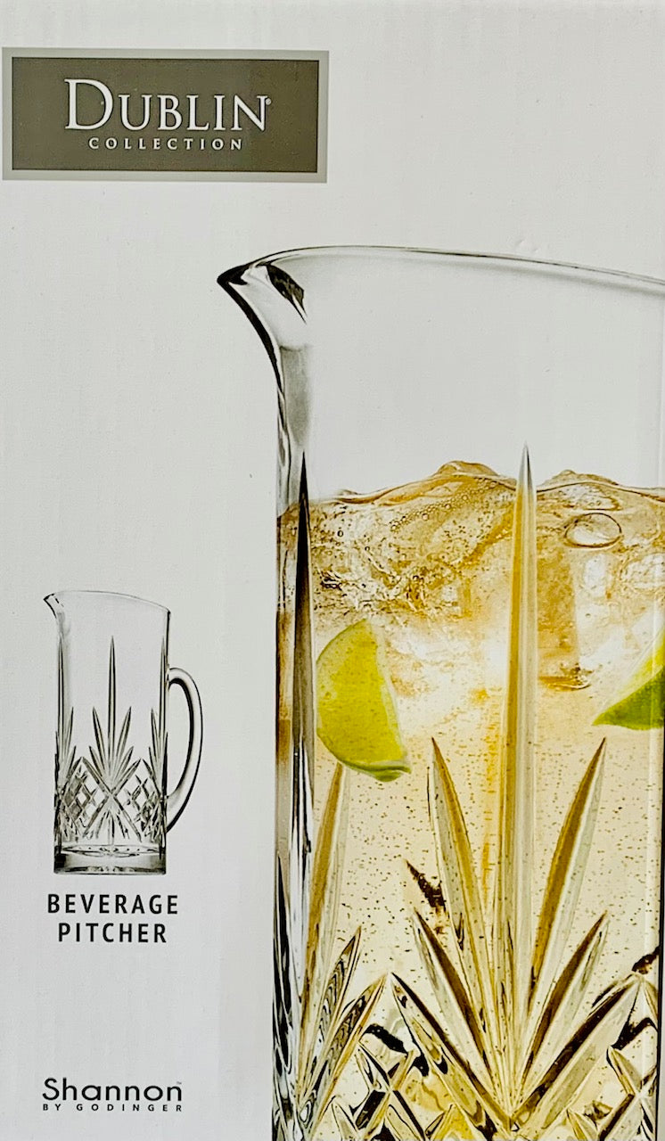 Godinger Beverage Pitcher Carafe, Cocktail Pitcher, Water Pitcher, Bar  Mixing Pitcher Glass - Dublin Collection, 34oz