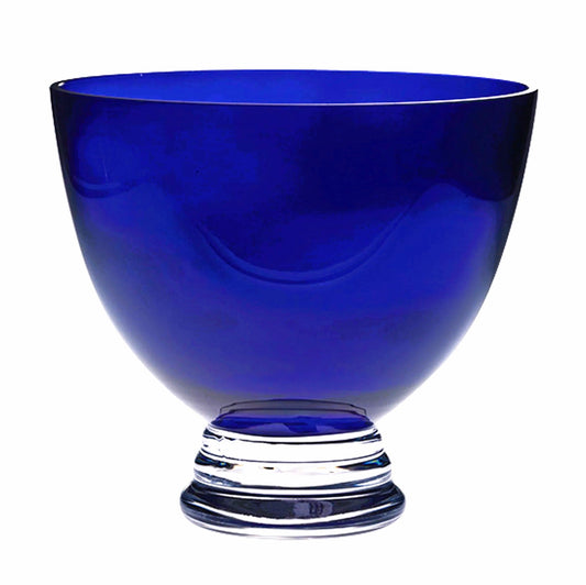 Cobalt Blue Crystal Bowl 11"diameter X 9.3"high made in Poland