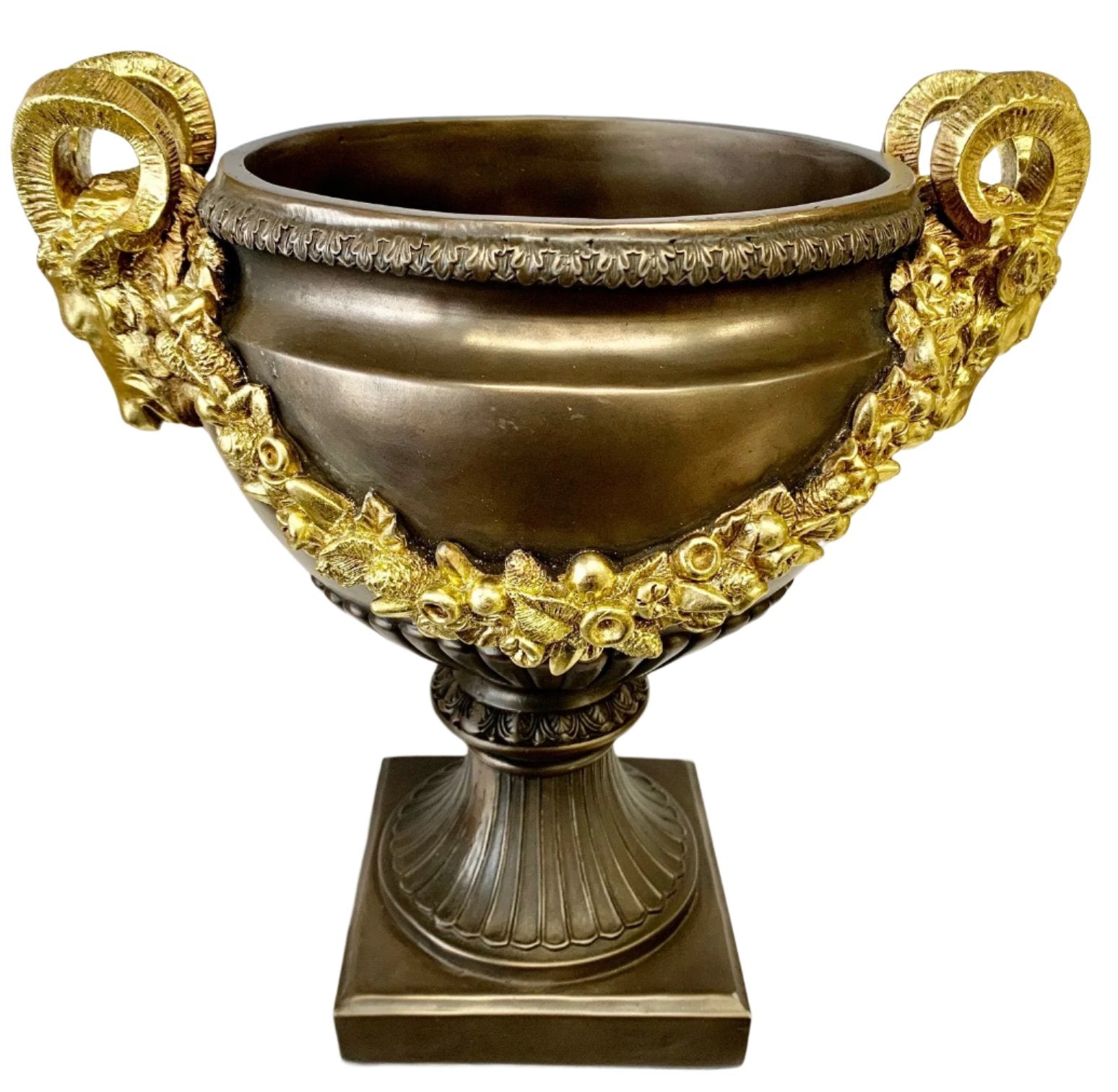 Fair vase with cover bronze finish, 35cm X 26cm X 51cm - Royal Gift