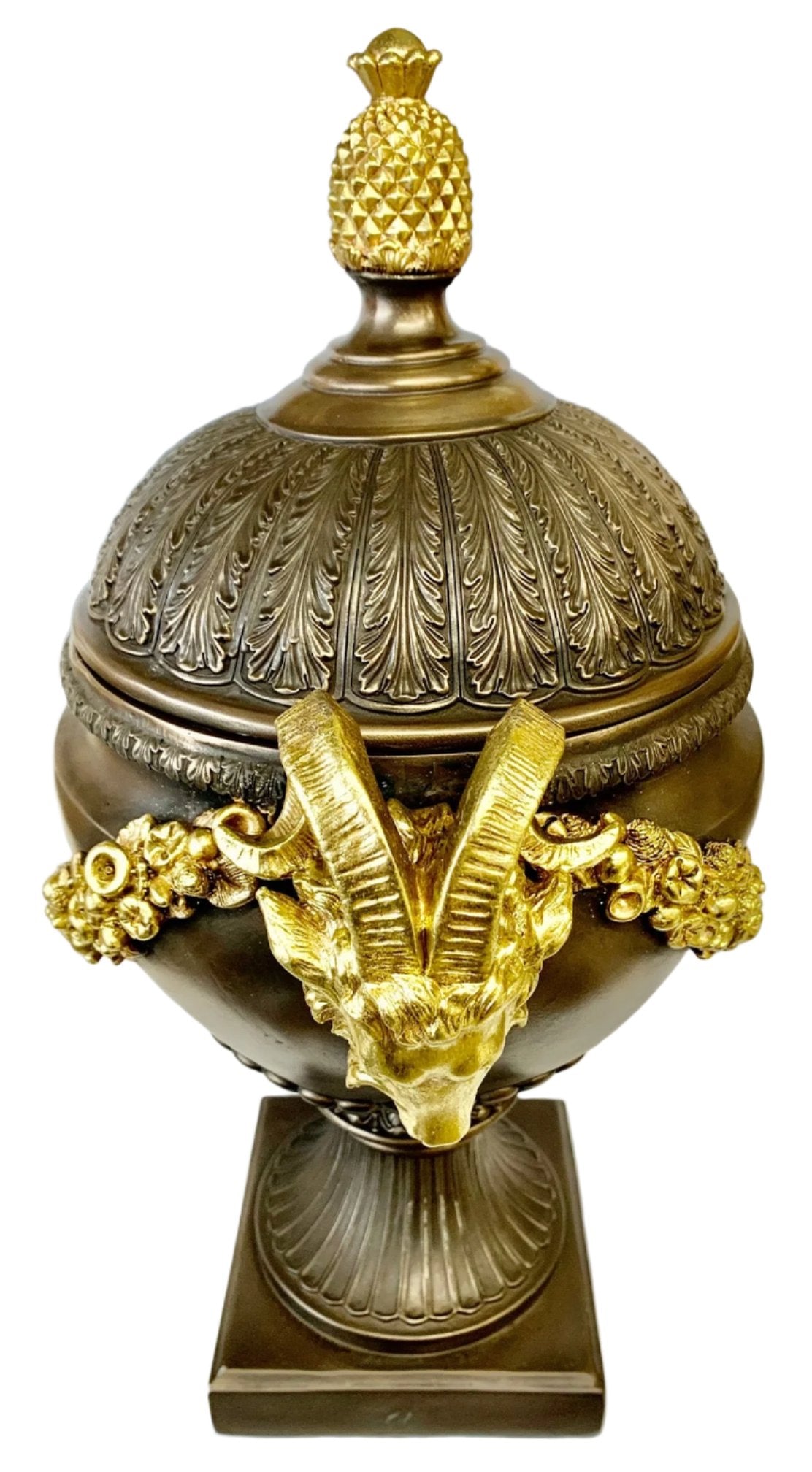 Fair vase with cover bronze finish, 35cm X 26cm X 51cm - Royal Gift