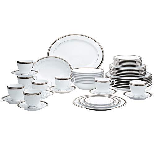 Noritake Austin Platinum 50-Piece Dinnerware Set, Service for 8