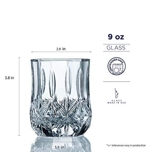 Luminarc Brighton 16 Piece Drinking Glasses Set includes: 8-DOF + 8-Hi Ball Tumblers