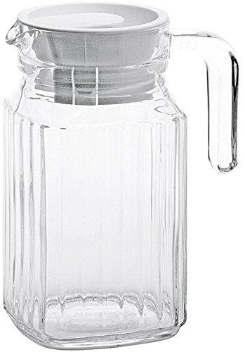 Luminarc Quadro Glass Pitchers .5Litre White Lid 16.75 oz.