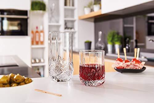 Luminarc Brighton 16 Piece Drinking Glasses Set includes: 8-DOF + 8-Hi Ball Tumblers