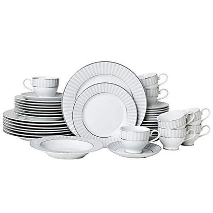 Mikasa Adrian Grey 40 Piece Dinnerware Set