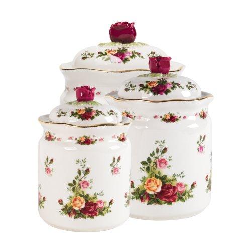 Royal Albert Old Country Roses Canisters, 3 piece set