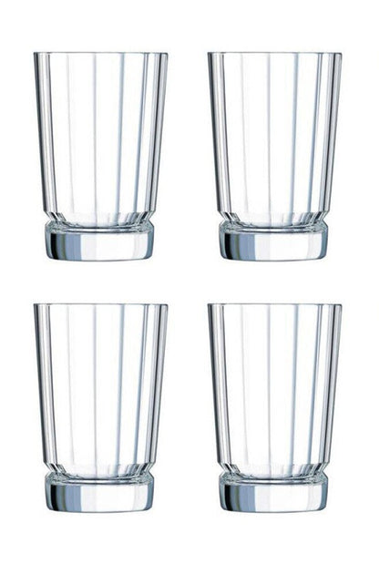Cristal D'Arques Macassar High Ball Crystal Set 4 Tumblers 12-OZ