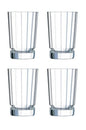 Cristal D'Arques Macassar High Ball Crystal Set 4 Tumblers 12-OZ