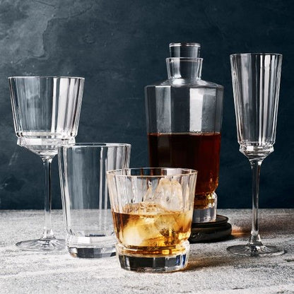 Cristal D'Arques Macassar High Ball Crystal Set 4 Tumblers 12-OZ