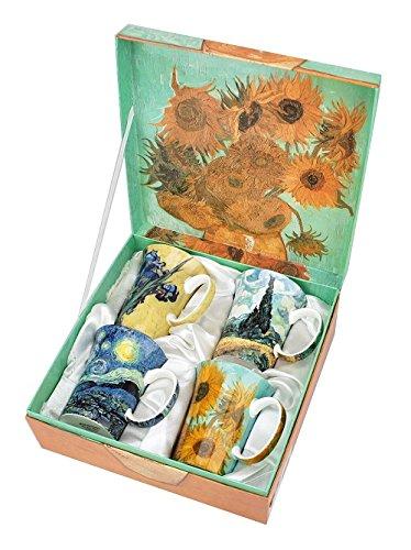 McIntosh Van Gogh Classics 4 Mugs, Multicolor