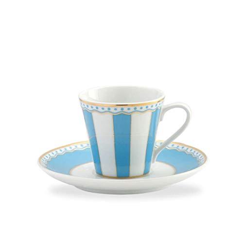 Noritake Carnivale Espresso light blue Cup & Saucer 3-OZ Blue